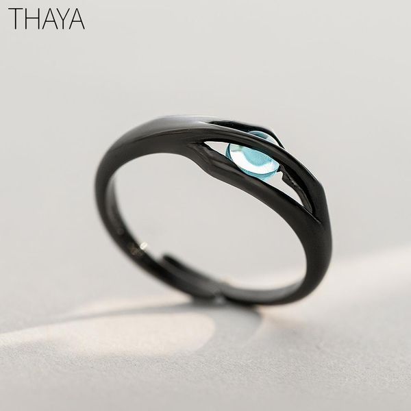 

thaya original design sleeping beauty rings s925 silver handmade crystal rings for woman jewelry gift v191220, Slivery;golden