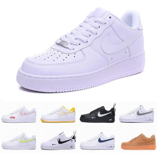 

Силы Utility 1 AF 1S Fly Low Cut Dunk один Мужчины Женщины кроссовки белый черный Скейтбординг моды Принудительный случайные Кроссовки Кроссовки