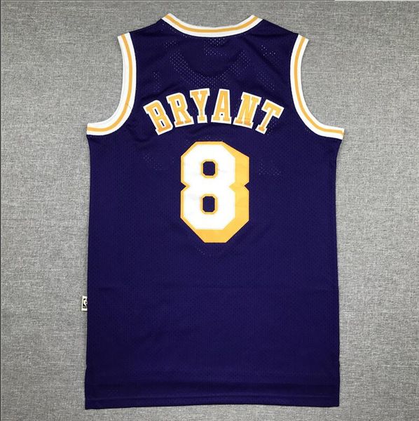 

Retro abdul men 8 titched ba ketball bryant jer ey hirt embroidery titching ize xxl purple yellow fa t hipping drop hipping