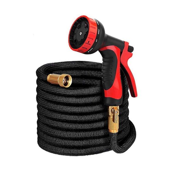 

new magical retractable garden hose flexible garden hose high pressure car plastic 10 spray gun watering