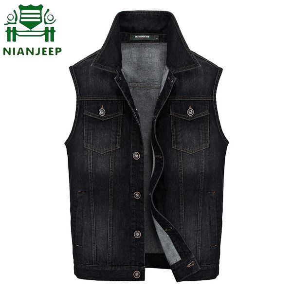 

men denim vest brand motorcycle style mens sleeveless jacket waistcoat men's jean coat ripped slim fit male cowboy vest m-3xl, Black;white