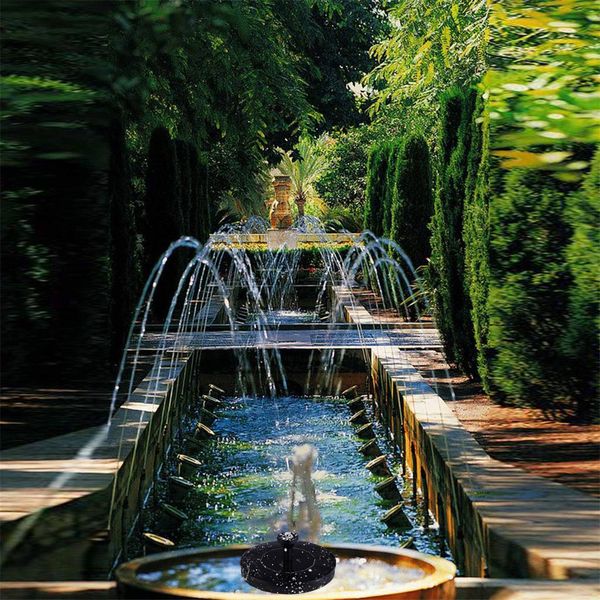 

outdoor decor mini round solar powered floating bird bath water panel fountain pumping garden pond pool birdbath fountain #lr3