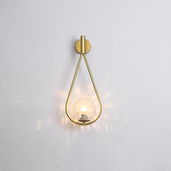 Nordic minimalista lâmpadas de parede moderno corredor luminárias criativo bola vidro quarto cabeceira luzes parede led frete grátis