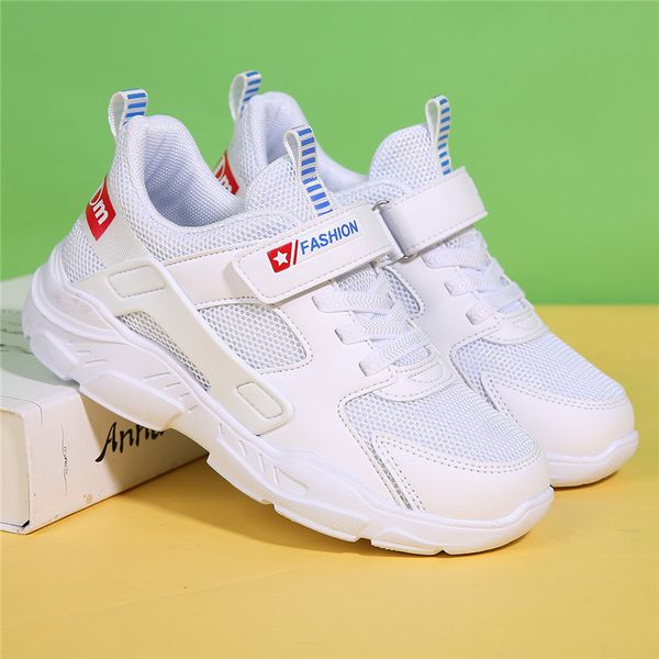 

kid fashion sneakers new comfy children sport running shoes boy basket footwear soft lightweight tennis shoes for medium big kid, Black