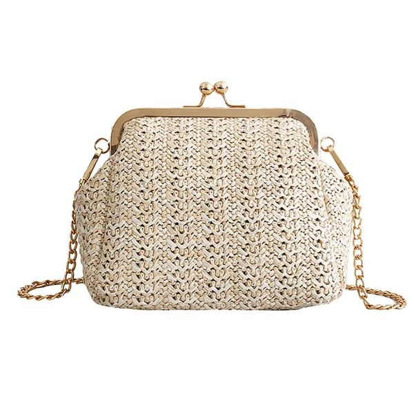 

new women tassel straw bags bohemian female vintage rattan knitted handbag summer beach lady casual weave shoulder bag