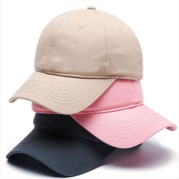 

solid color undecorated baseball baseball big head cotton four seasons men's cap couple's cap, Blue;gray