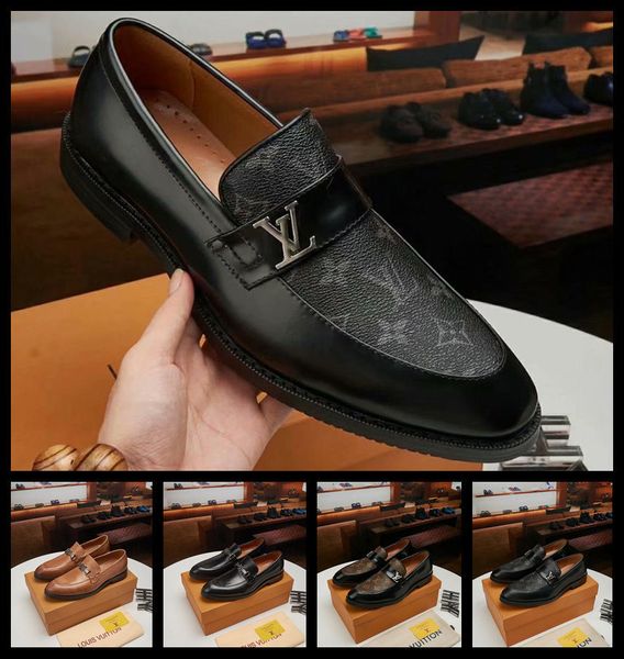 

20ss oxford shoes for men luxury brands crocodiles shoes men classic coiffeur mens formal shoes men genuine leather wedding dress 2019, Black