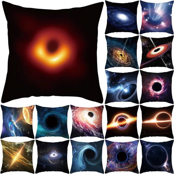 

black hole printed pillow case 45*45cm square galaxy planet pillow cover car sofa decor square cushion covers home party decorations