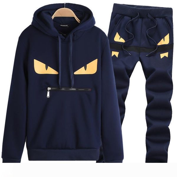 

designer mens hoodies and sportswear outdoor sweatshirts casual stand collar sweater suit mens jogger set suits fashion (size, Black