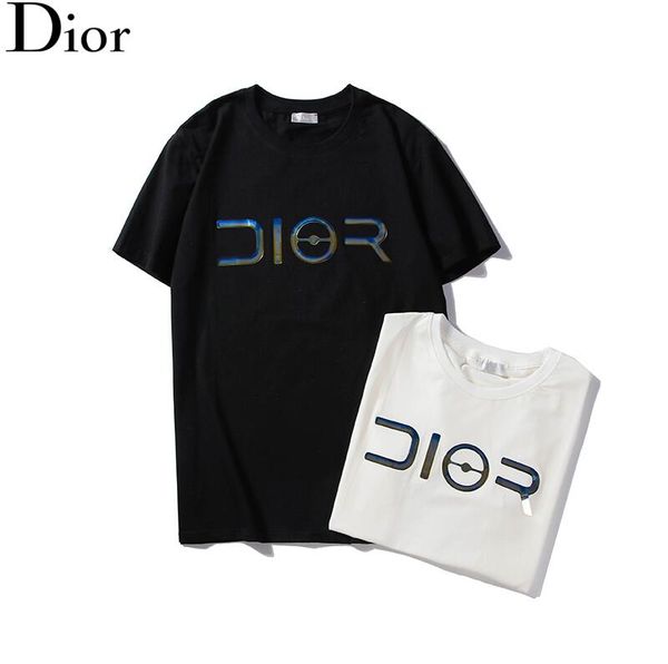 

2019 short sleeve women's cotton solid color ring stripe letter animal print casual shirt short sleeve sweater bear print--4, White