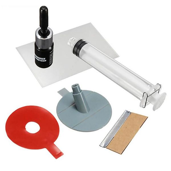 

car windshield windscreen glass scratch chip crack set car repair tool diy auto glass repair fluid reducing agent glue tool