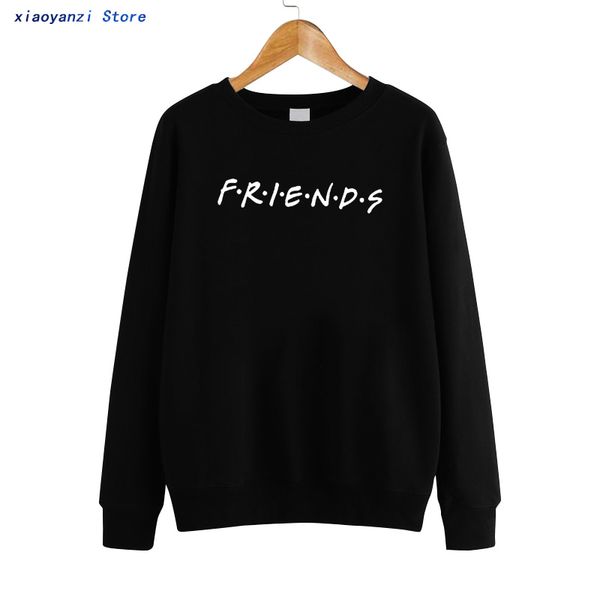 

friends letter women sweatshirts casual funny harajuku hoodies for lady girl female pullovers hipster ladies clothes euu8205, Black