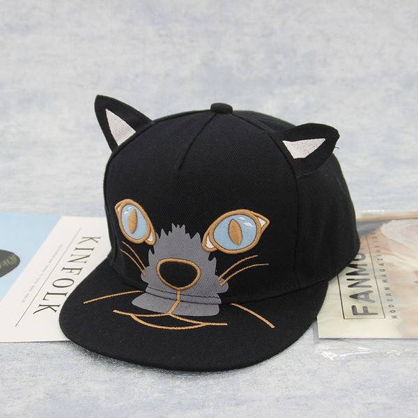 

snapback leopard print adjustable hip hop baseball caps 2018 new men women cute ears blue-eyed cat summer spring outdoor cap, Blue;gray