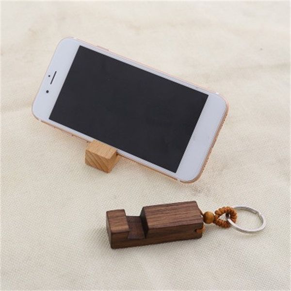 

rectangle wooden key ring cell phones brackets stand keys holder mobile phone wood keychains children toys 2 8sm h1