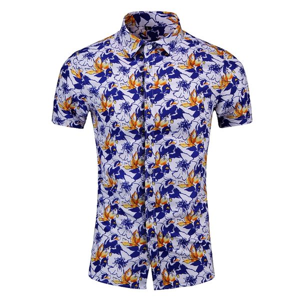 

mens summer beach hawaiian shirt 2020 brand short sleeve plus size floral shirts men casual holiday vacation clothing camisas, White;black