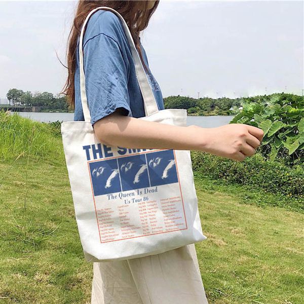 

summer korean letter printing casual cartoon new fashion shoulder bag female college harajuku canvas shoulder bags
