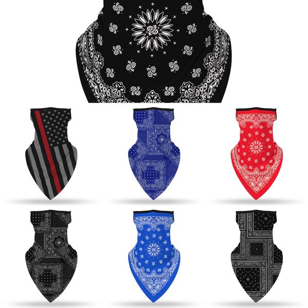 

6ze57 multifunctional seamless magic bicycle face mask halloween cosplay scarf cs ski headwear half party bandana face mask camouflage color, Black