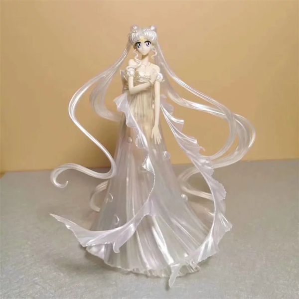 

sailor moon anime figures girl pvc toys tsukino usagi wedding dress collectible model sailor moon action figurine figma juguetes t200413
