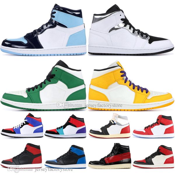 

drop shipping 1 banned bred toe spider-man unc 1s 3 men basketball shoes chicago royal blue white mens luxury designer sneakers sports