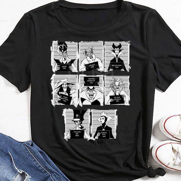 

official villains maleficent ursala queen evil facilier t shirt black size m xl, White;black