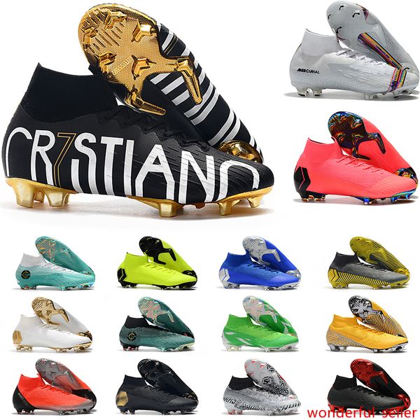 

2019 mercurial superfly vi футбольные бутсы 360 elite fg kj 6 xii 12 cr7 se ronaldo neymar мужские женские мальчики outdor футбольные бутсы