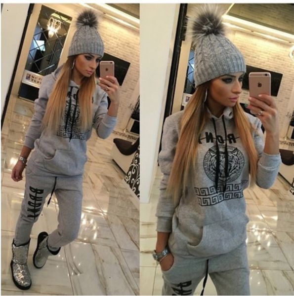 

ladies new tracksuits hoodies sweatshirt long pants sportwear two piece pants costumes women pants 2 piece set drop shipping, White