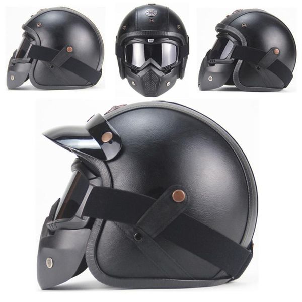 

ahp abs motobiker helmet open face 3/4 helmet personalized mens womens motorcycle accessories m-xxl