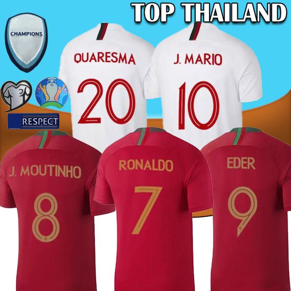 

18 19 Soccer Jersey world cup EDER 2018 2019 football shirt J MOUTINHO Camisa de futebol J MARIO QUARESMA Home Away maillot de foot