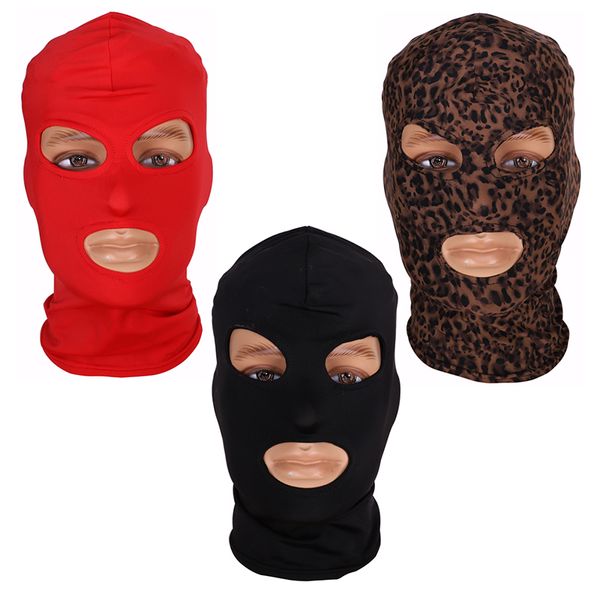 

full face cover mask three 3 hole balaclava knit hat winter stretch snow mask beanie hat cap new black warm face masks