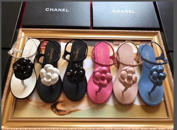

with box 2019 fashion men or women slippers black white slides sandles flats suede shoes luxury de fashion genuine leather size 38-45