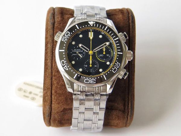 

ac watch diameter 44mm super luminous 7750 automatic diamond watch montre de luxe luxury mens watches reloj de lujo, Slivery;brown