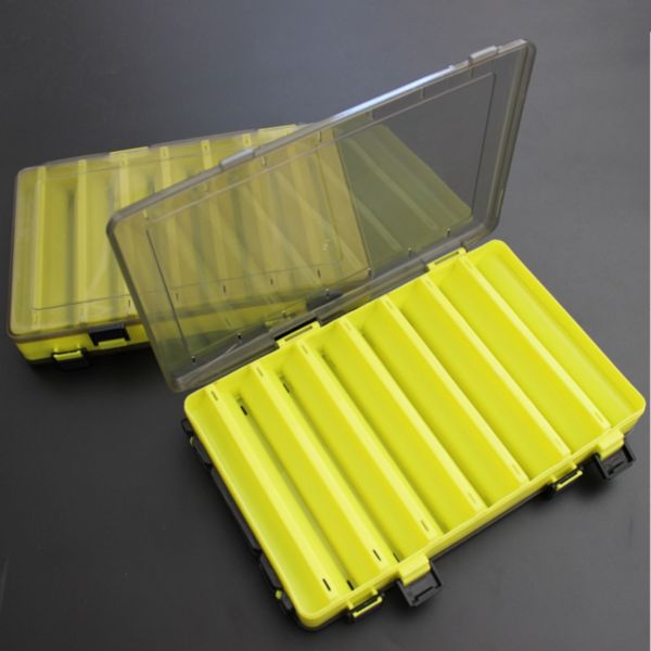 

pp bait storage lightweight professional portable compartment double sided practical organizer dustproof fishing lure box