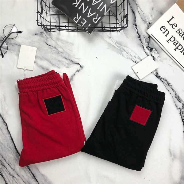 

fashion mens designer track pants brand pants joggers breathable sports embroidery side with letter drawstring men women active sweat pants, Black