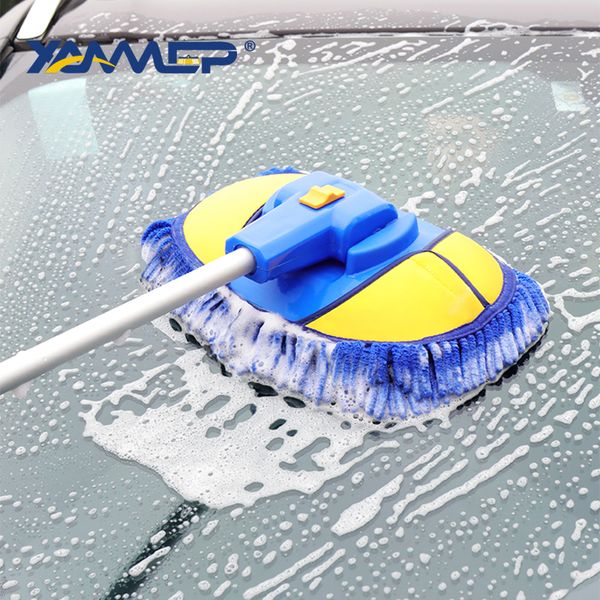 Car Wash Brush Cleaning Mop Chenille Broom Telescoping Long Handle Car Cleaning Tools Windows Accessories Xammep Interior Car Care Products Japanese