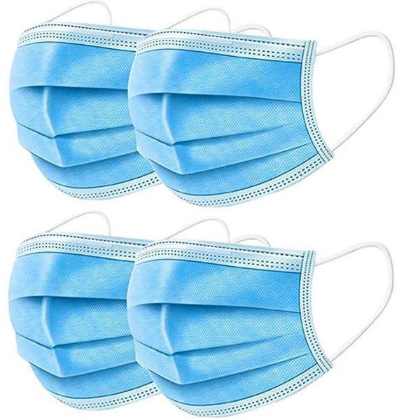

2020 disposable face masks disposable 3 layers dustproof mask facial protective cover masks set anti-dust mask ship