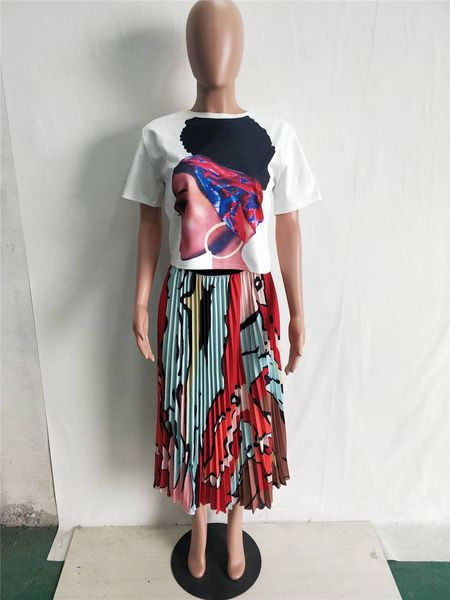 

women summer dress skirt summer fashion women's pleated skirt digital print skirt factory direct2, Black