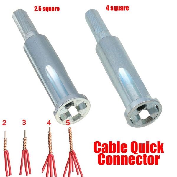 

upgrade 2.5/4 square universal electrical cable quick connector parallel electrical wire fast connector metal drill bit