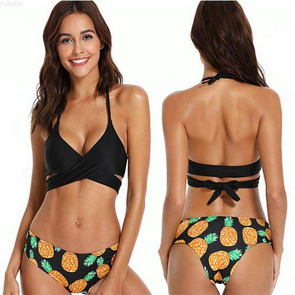 

bikinis set leopard swimwear bikini-set biquinis female high-cut solid women
