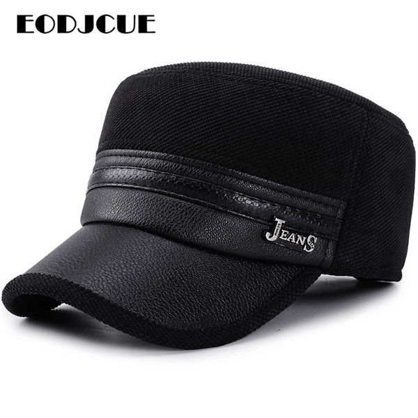 

2019 wholesale winter cap men pu leather baseball caps brand snapback hat dad fitted hats trucker cap men gorras, Blue;gray