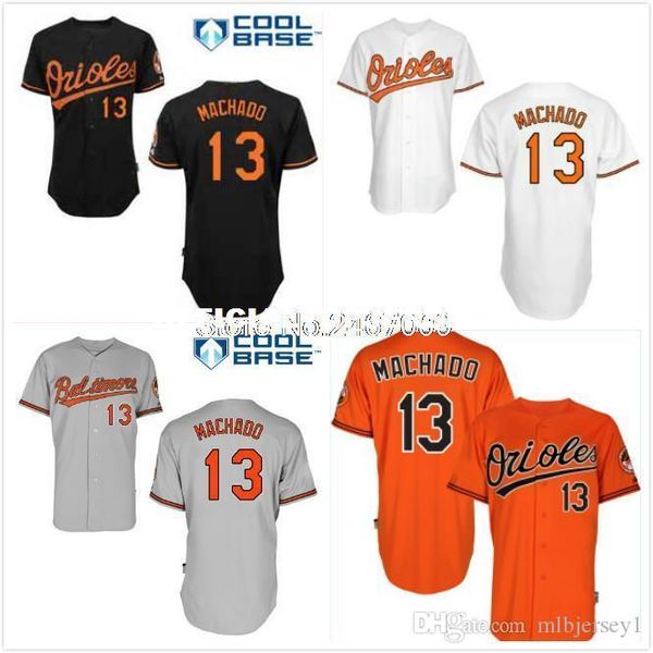 

13 manny machado jersey white orange gray black, Black;blue