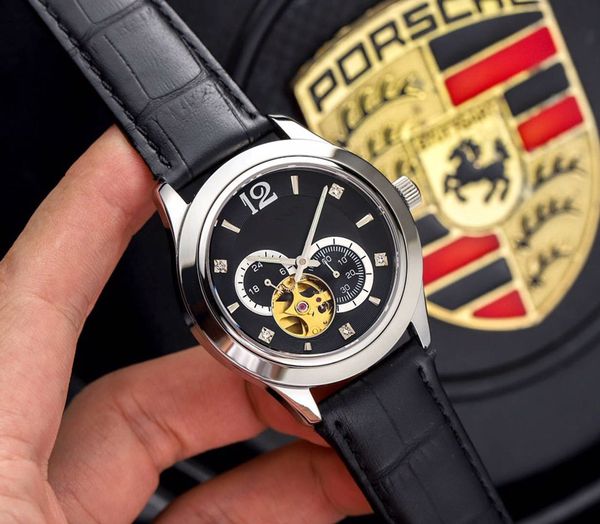 

мужские часы с автоматическим движением корпус из нержавеющей стали 316l 42 * 12 мм кожаный ремешок роскошные часы часы мужские часы мужчины, Slivery;brown