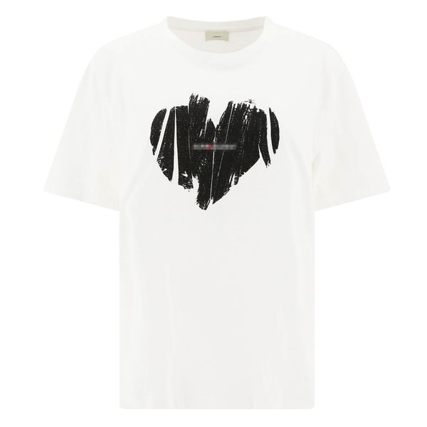

slp red dot love logo letter print круглый вырез с коротким рукавом футболки мужчины и женщины дизайнерский бренд лето, White;black