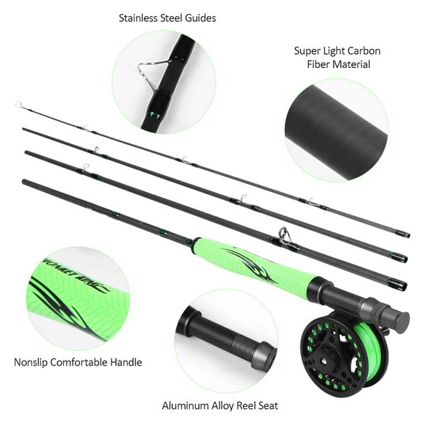 

portable fly fishing rod and reel combo lightweight carbon fiber fly rod pole fly fishing gloves pliers flies with carry case