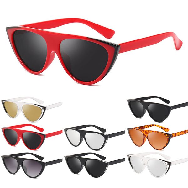 

2019 women small cat eye sunglasses retro cat eye sunglasses fashion vintage brand designer, White;black