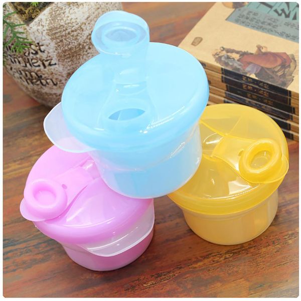 

kidlove 3 grids rotating double layer removable baby milk powder can storage box