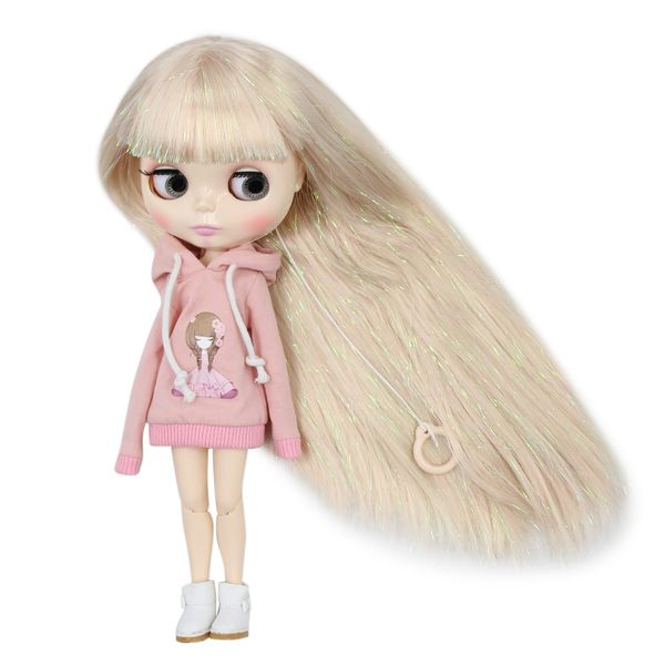 

фабрика blyth кукла совместное тело белая кожа m-47-280bl3139 блестящие светлые волосы с челкой 30 см 1/6, подарок для девочки t200428