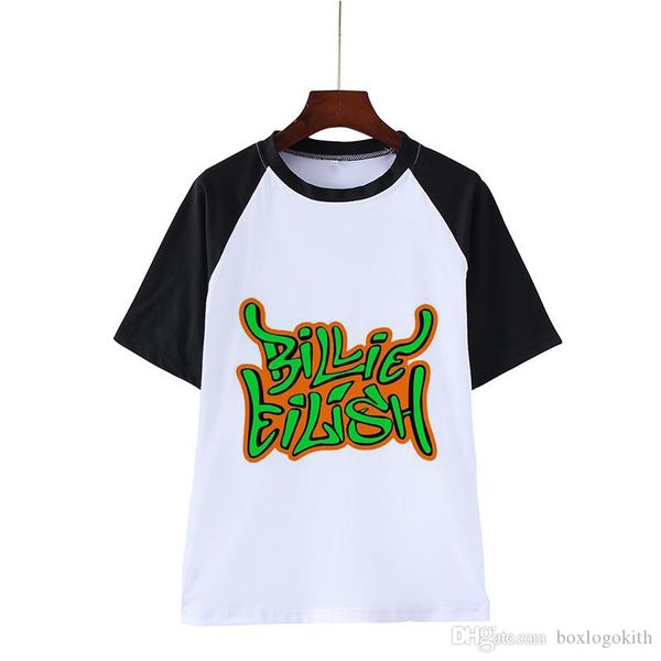 

billie eilish тинейджеры дизайнер tshirts женщина printed лето повседневного короткий рукав экипаж шея пуловер футболка мода женщины тройник, White