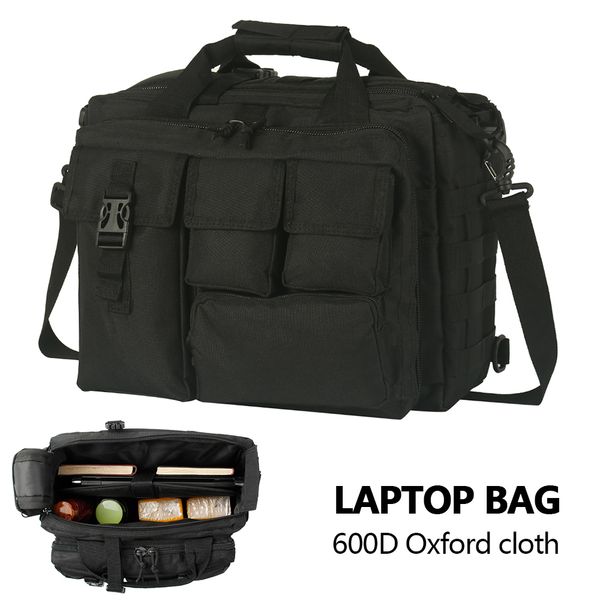 

multifunctional army fan black men's messenger bag outdoor shoulder bag tactical computer handbag camping