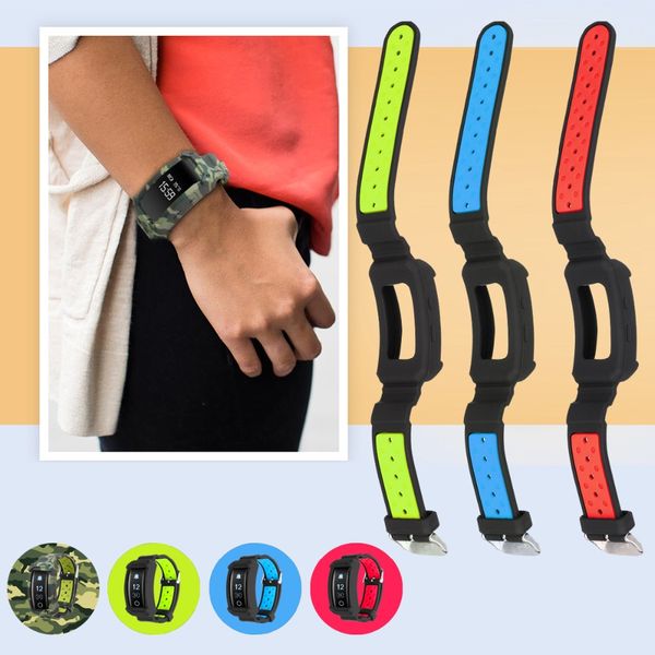 

sport silicone for samsung gear fit 2 sm-r360/fit2 pro r365 strap wristband watch bands replacement strap wristband watch bands, Black;brown