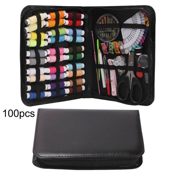 

35/100pcs needle portable mini travel household sewing box set sewing kit storage bags sundries organizer home tools, Black